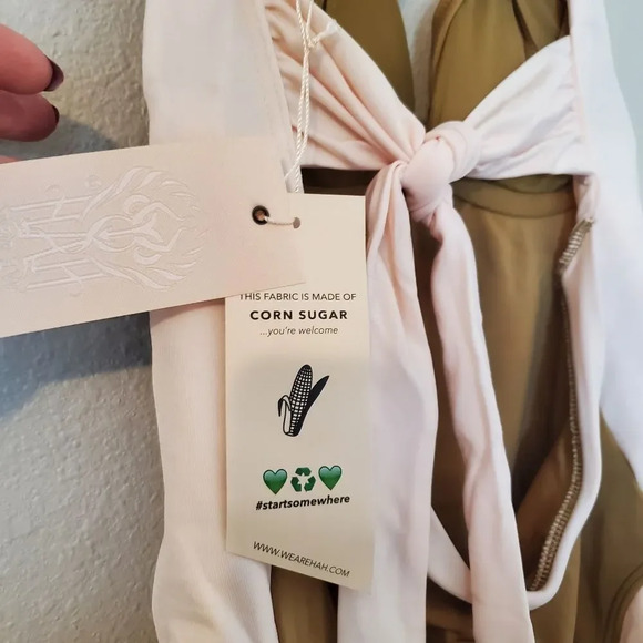 We Are Hah x Free People Pull It Through One Piece Bodysuit Swimsuit in Shroom - Picture 9 of 11